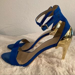 Zara Cobalt Blue Minimalist Stiletto Sandals. 7.5